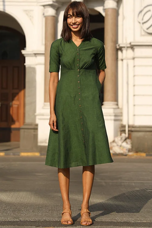 Women’s vintage dresses for retro-inspired fashion -Okhai 'Parakeet' Pure Cotton Dress