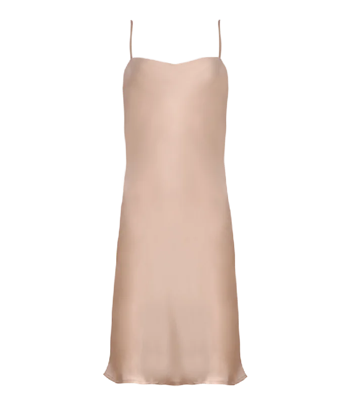 Women’s one-shoulder dresses for contemporary flair -Silia Mini Silk Slip Dress